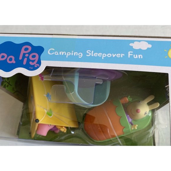 Peppa Pig Camping Sleepover Fun Playset Includes Peppa & Rebecca Rabbit Tent New - Picture 5 of 9
